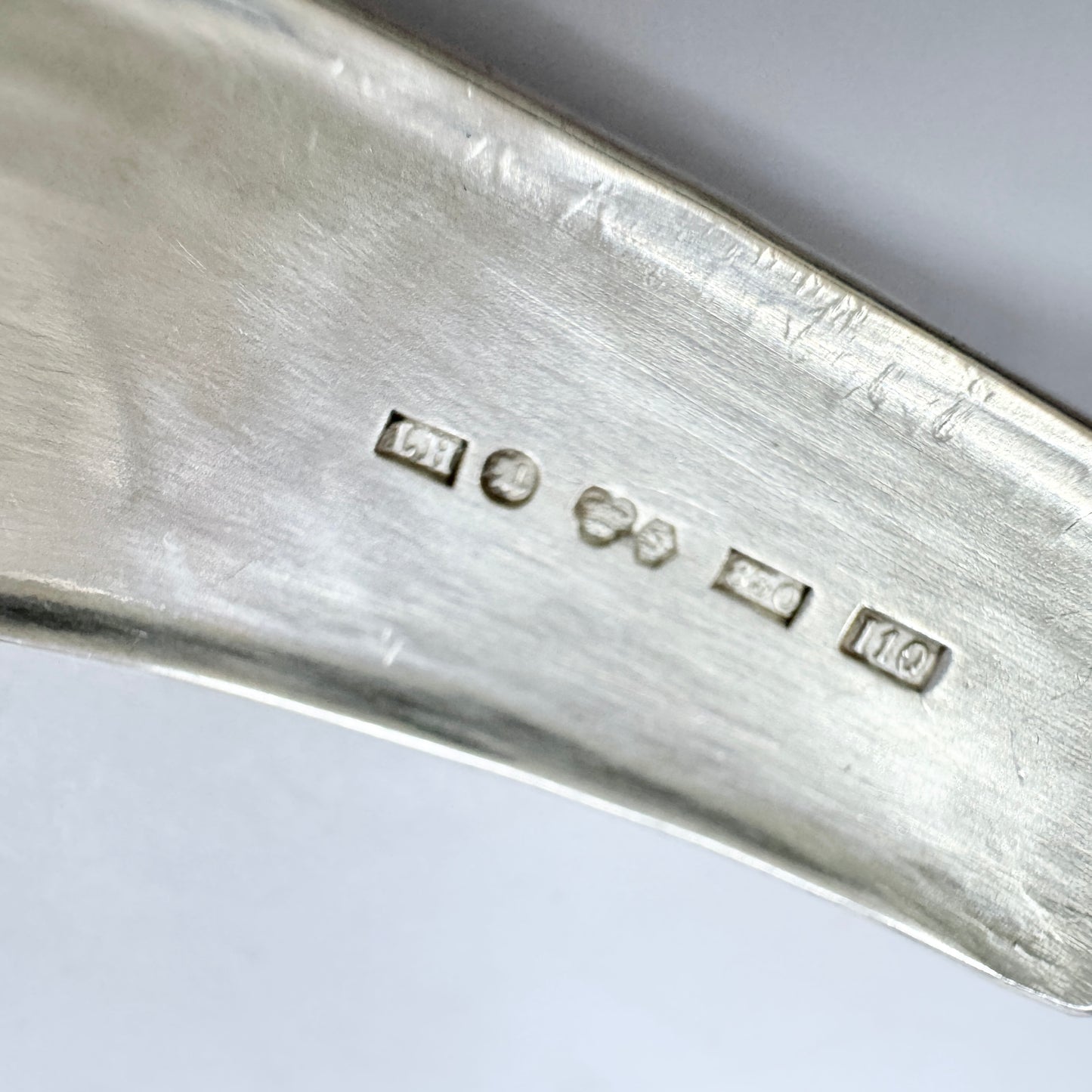 Holmström, Sweden 1983. Vintage Sterling Silver Flower Cuff Bracelet.