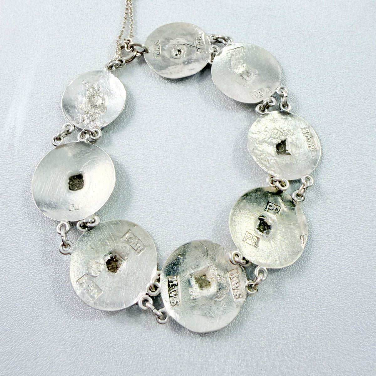 Sweden. Antique ca 1830s Silver Button Bracelet.