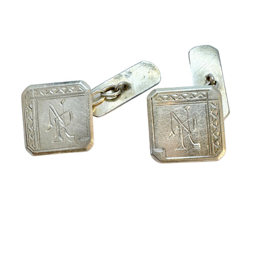 Estonia 1924-1939. Vintage Solid Silver Cufflinks. NR