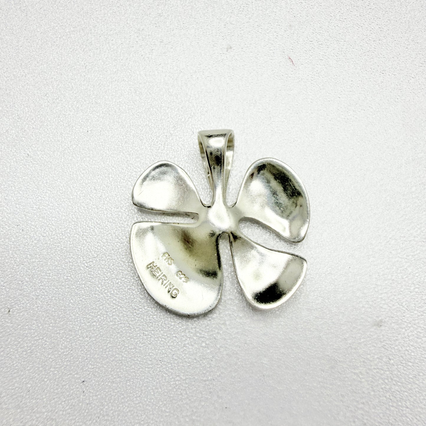 Heiring, Denmark. Sterling Silver Lucky Clover Pendant.