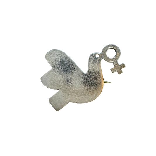 Inga-Lena Karlsson, Sweden. Vintage Sterling Silver Peace for Women Brooch.