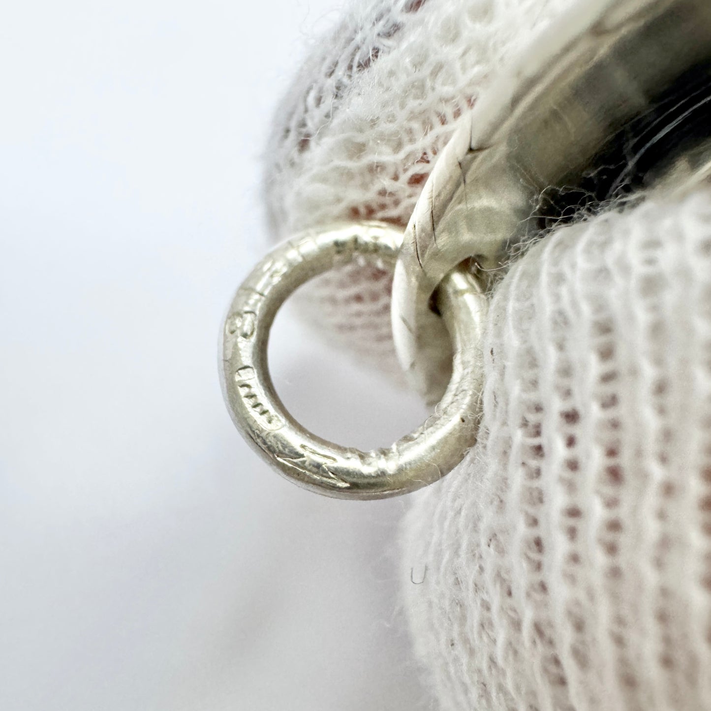 Elis Kauppi, Kupittaan Kulta. Finland 1963. Vintage Solid Silver Rose Quartz Pendant.