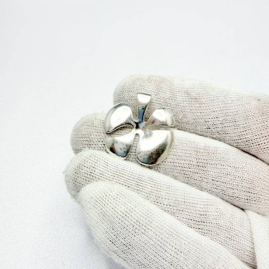 Heiring, Denmark. Sterling Silver Lucky Clover Pendant.