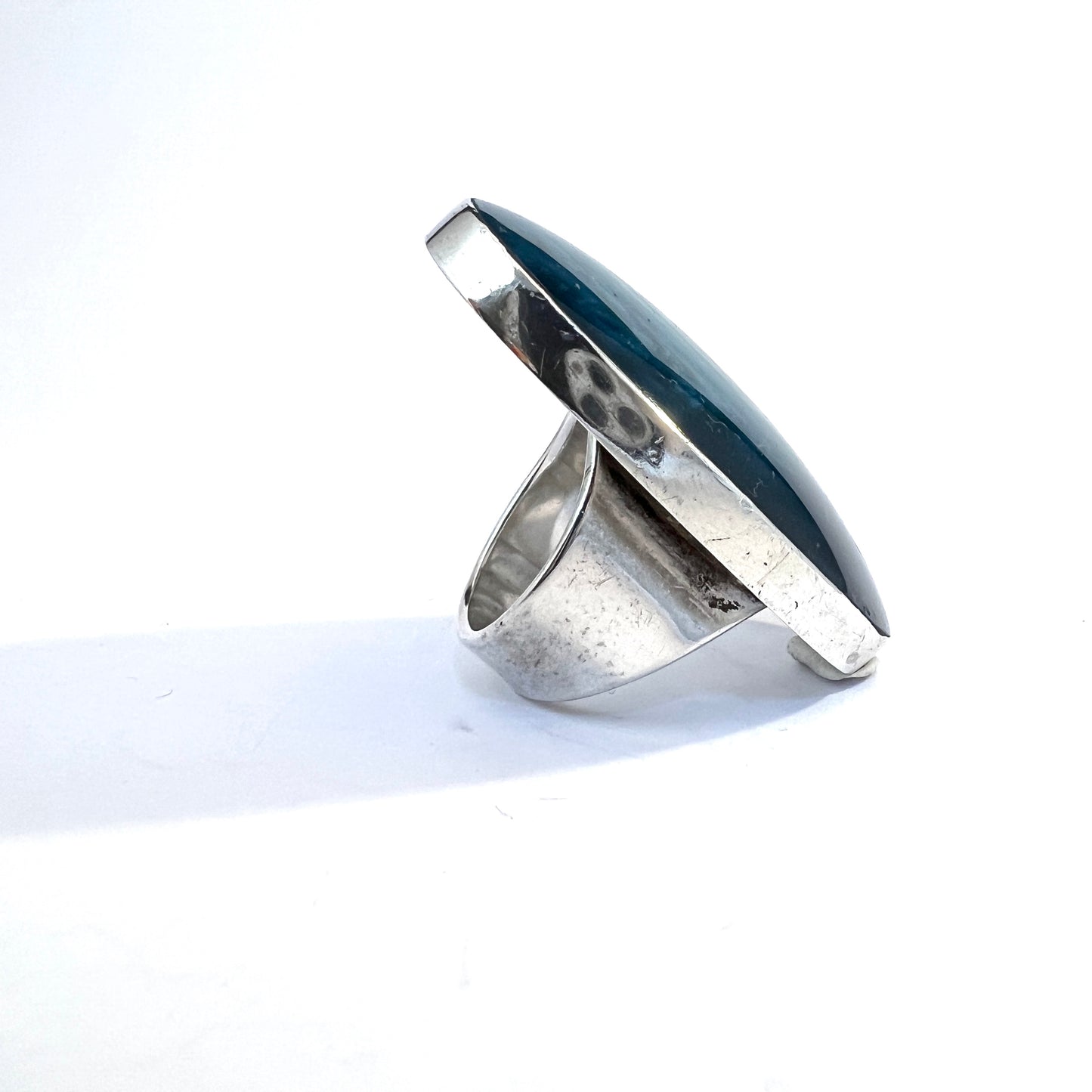 Stenlya, Sweden. Huge Vintage Sterling Silver Bergslagen-stone Ring.