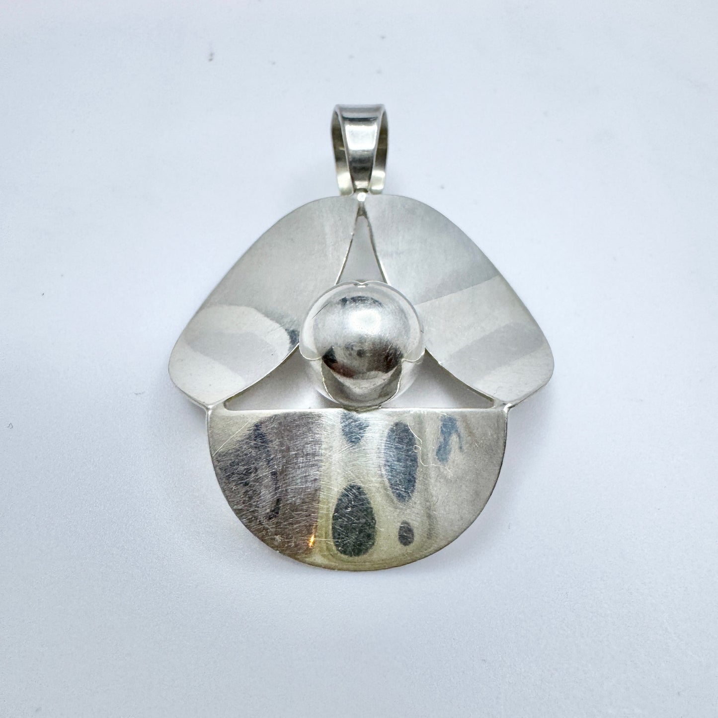 Salovaara, Finland 1970s. Vintage Sterling Silver Pendant.