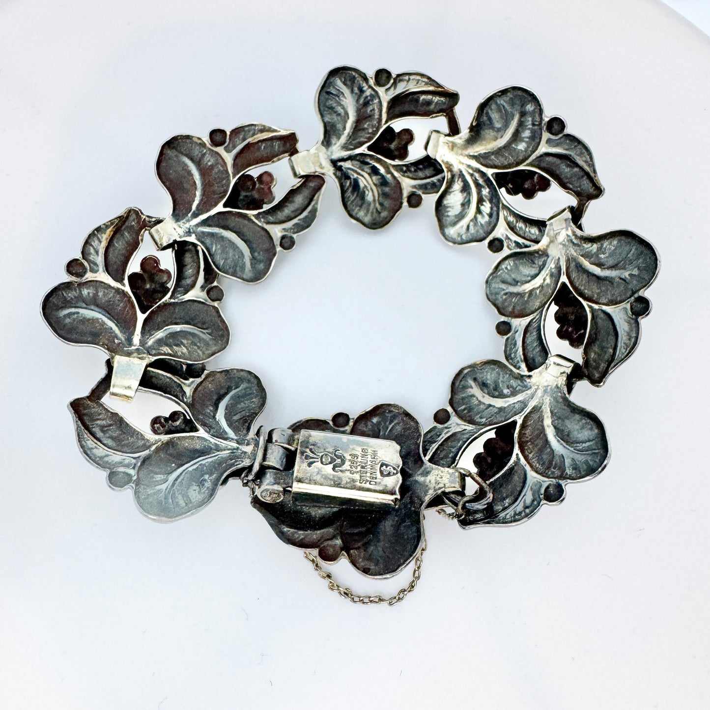 Denmark 1930-40s. Vintage Sterling Silver Silver Bracelet. Designer Mark