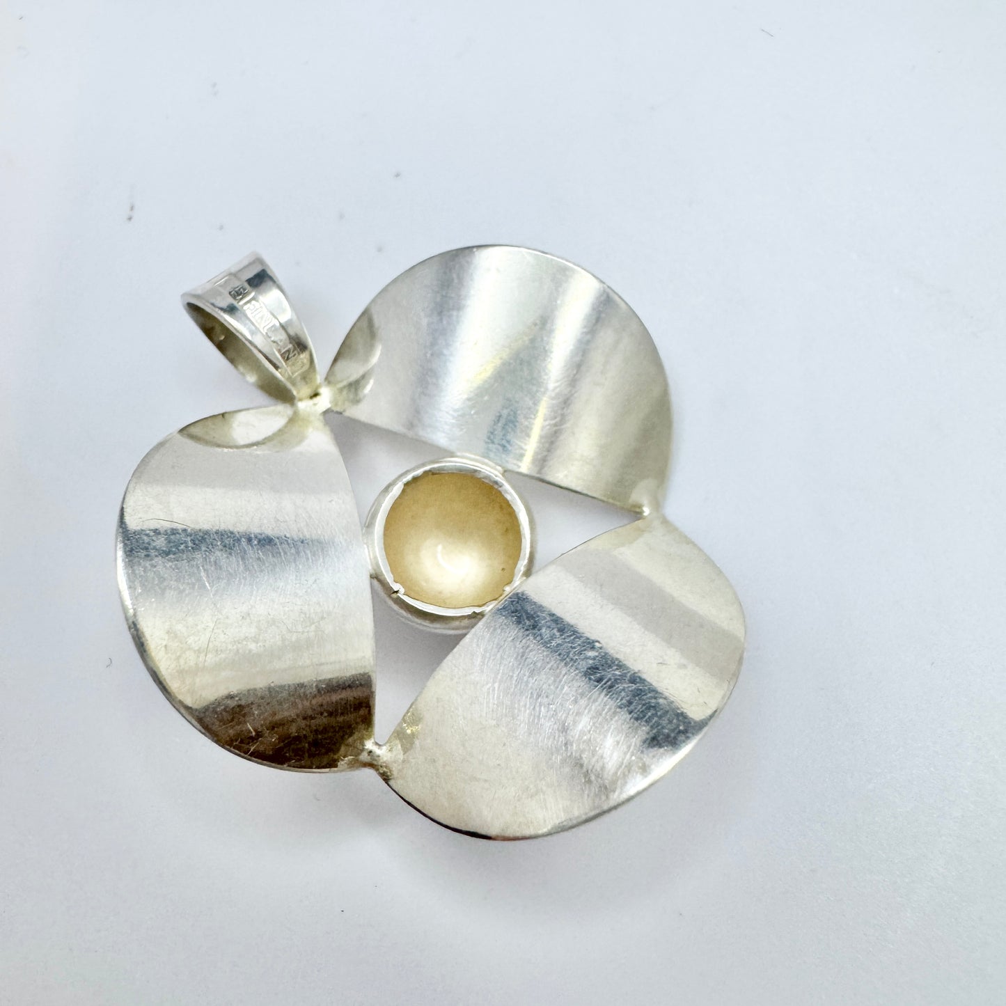 Salovaara, Finland 1970s. Vintage Sterling Silver Pendant.