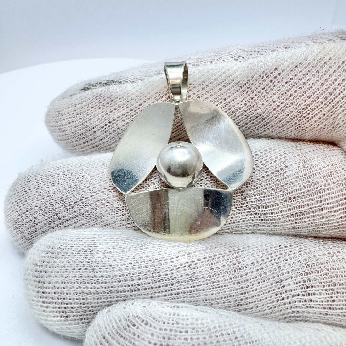 Salovaara, Finland 1970s. Vintage Sterling Silver Pendant.