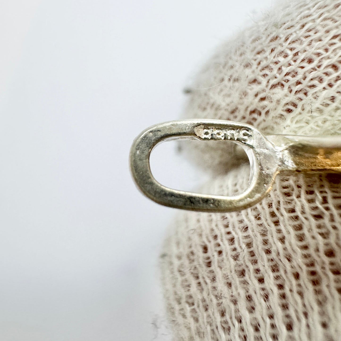 Denmark / Norway. Vintage Solid Silver Viking Ship Pendant.