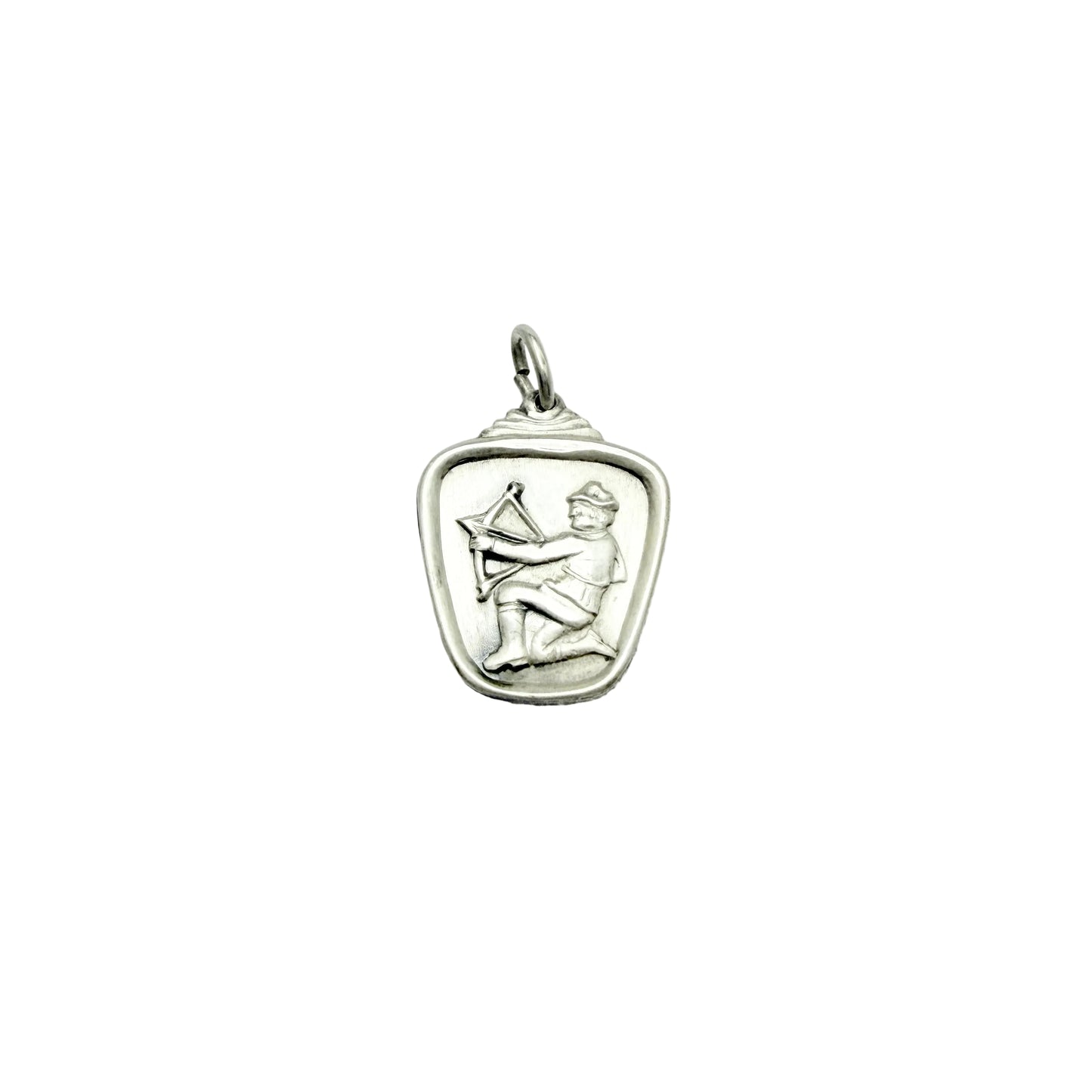 Alton, Sweden 1959. Vintage Solid Silver Zodiac Sagittarius Charm Pendant.