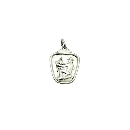 Alton, Sweden 1959. Vintage Solid Silver Zodiac Sagittarius Charm Pendant.