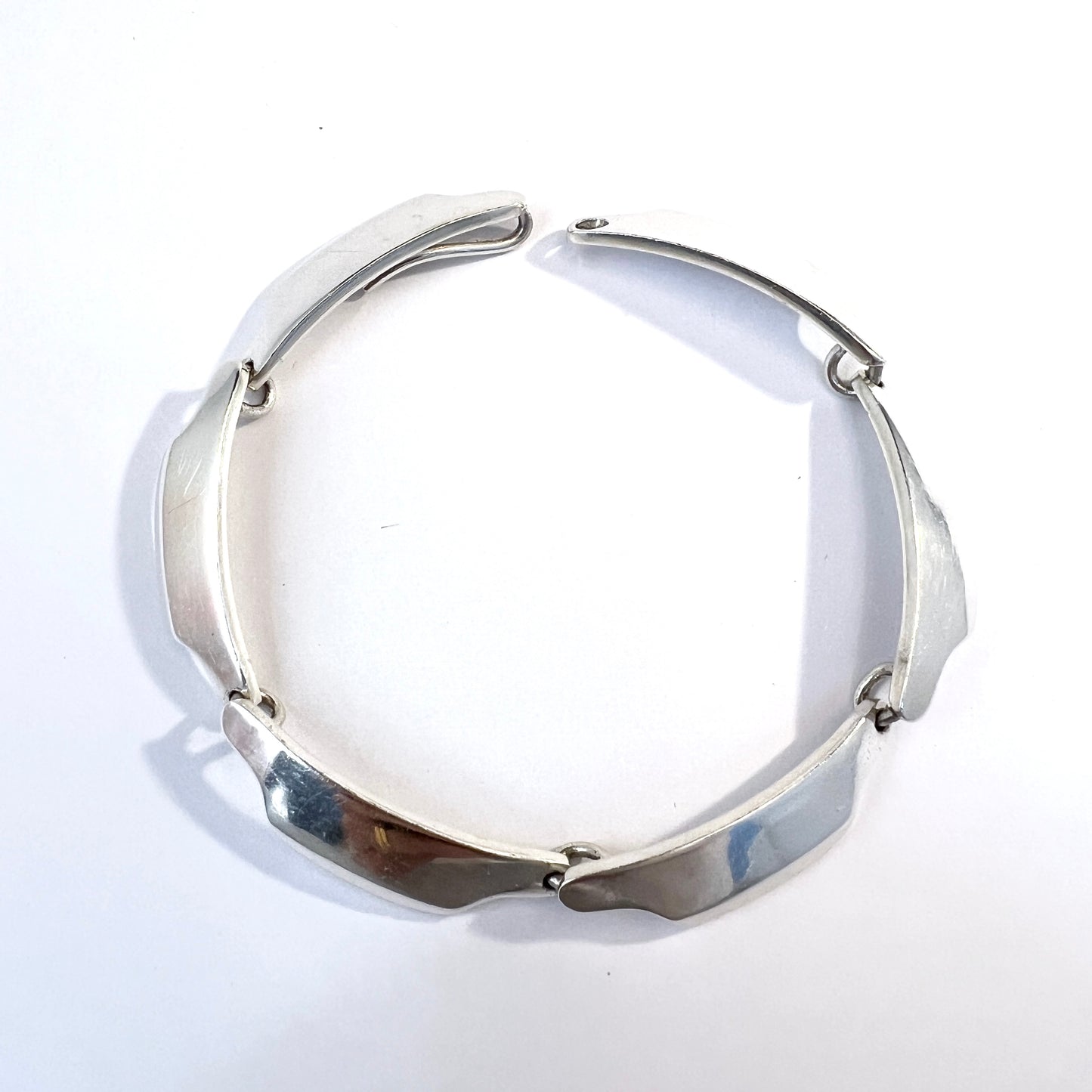 Bent Knudsen, Denmark 1960s Design no 12 Sterling Silver Link Bracelet.