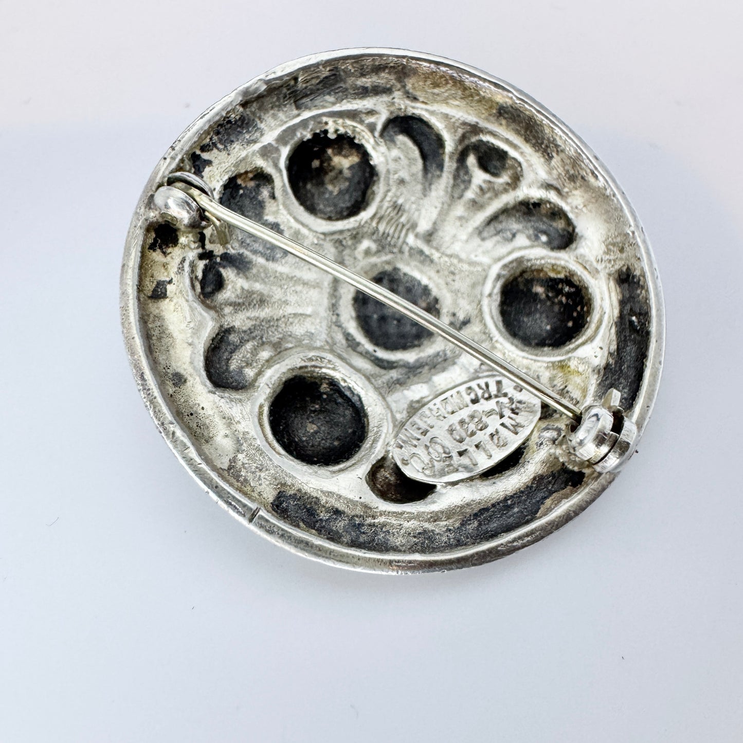 Henrik B. Møller, Norway. Vintage Solid Silver Brooch.