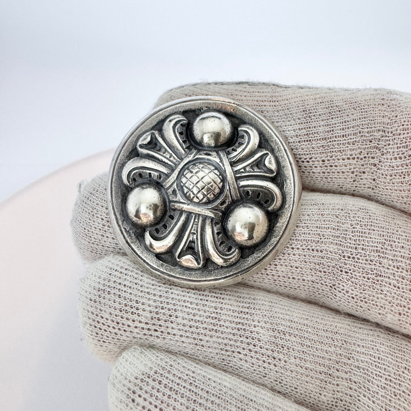 Henrik B. Møller, Norway. Vintage Solid Silver Brooch.