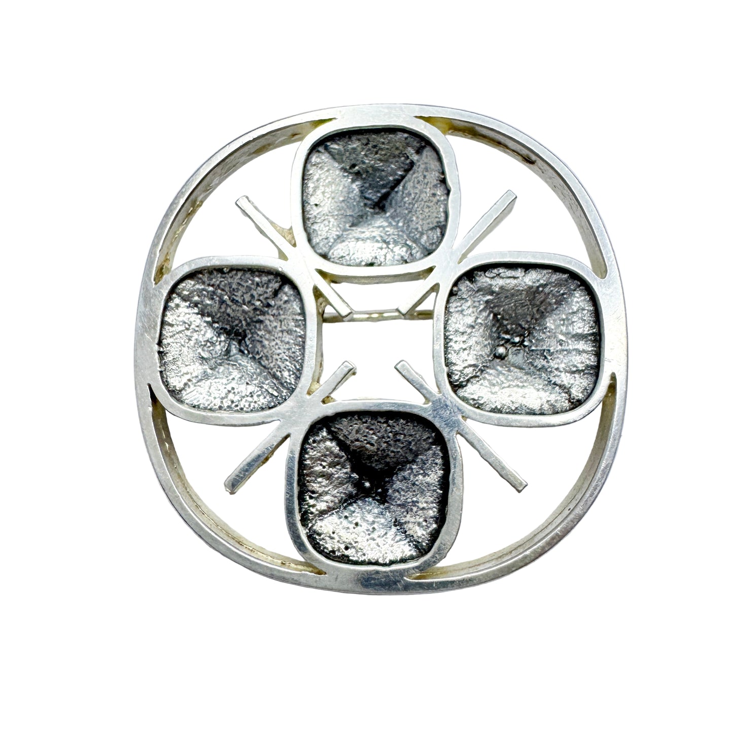 Salovaara, Finland 1962. Vintage Solid Silver Brooch.