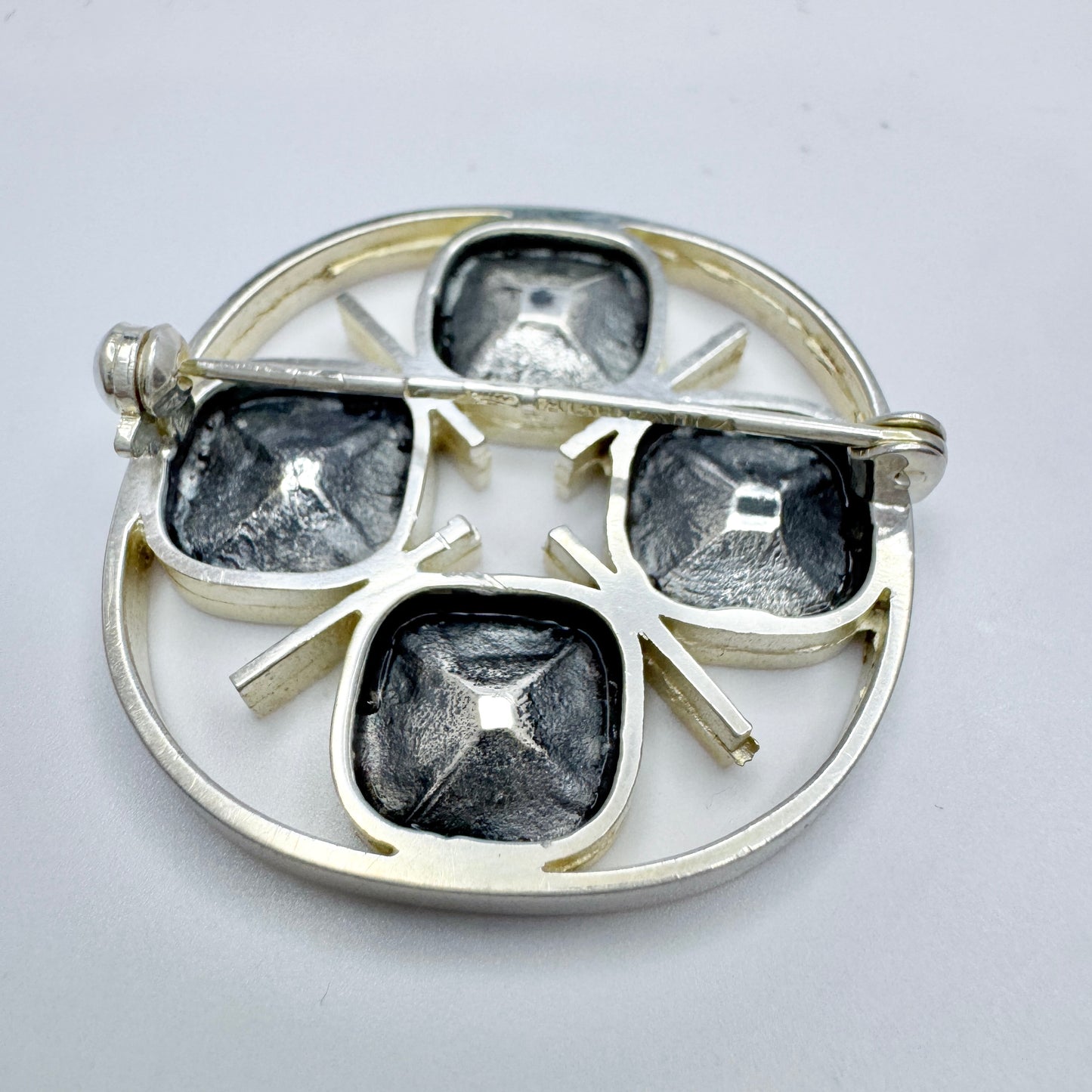 Salovaara, Finland 1962. Vintage Solid Silver Brooch.