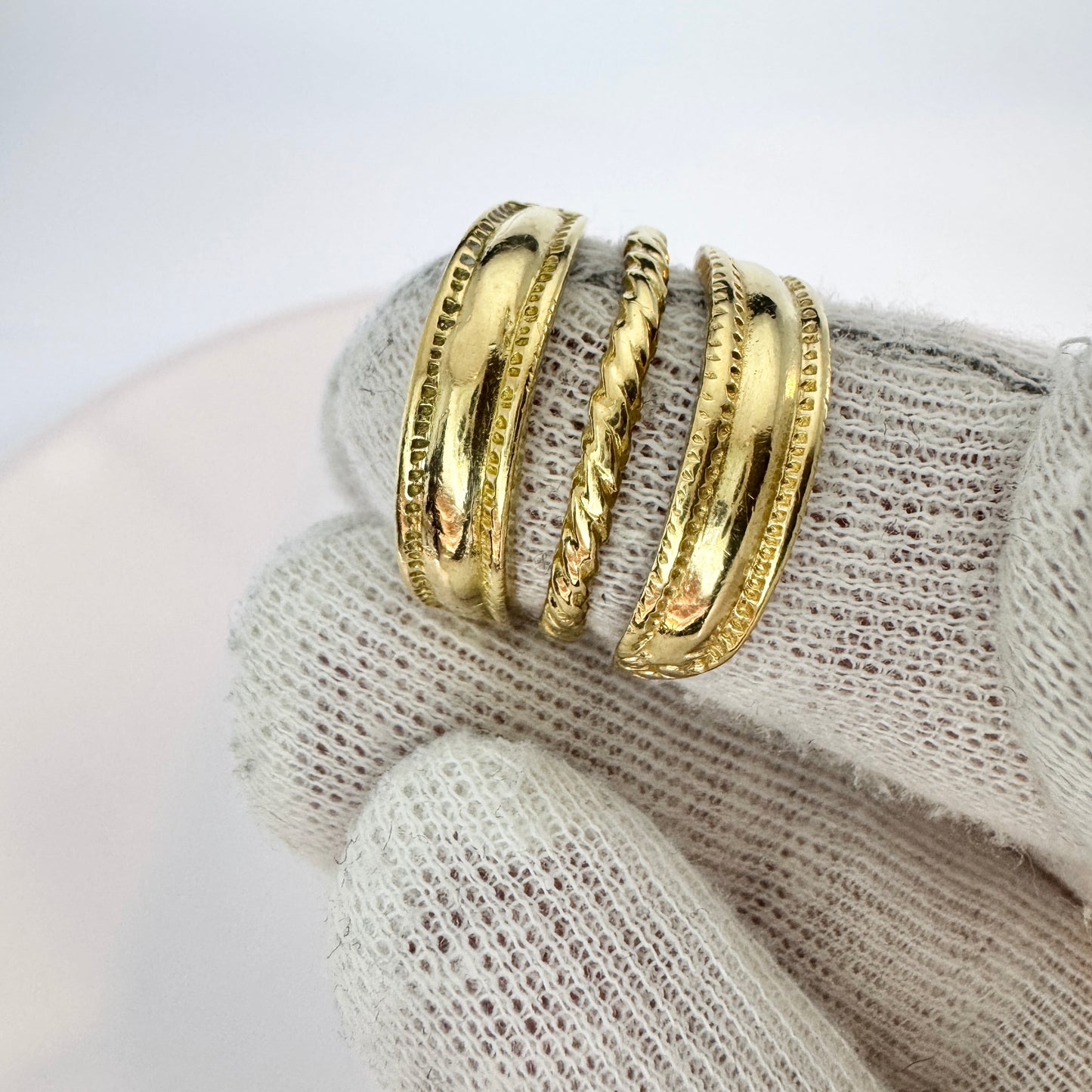 Bengt Hallberg, Sweden. Vintage 18k Gold Viking Copy Ring