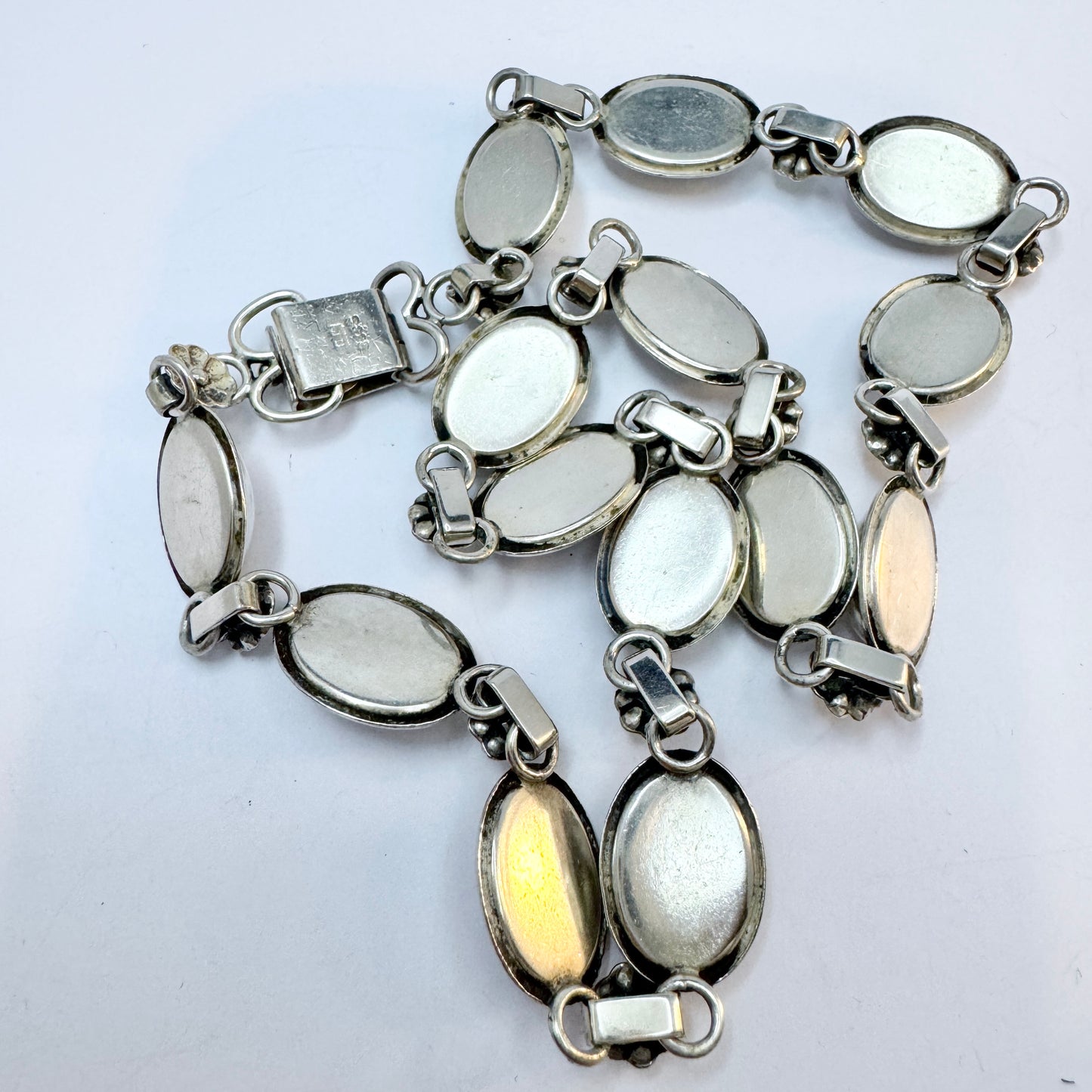 Ove Klarskov, Copenhagen 1930-40s. Vintage Solid Silver Necklace.