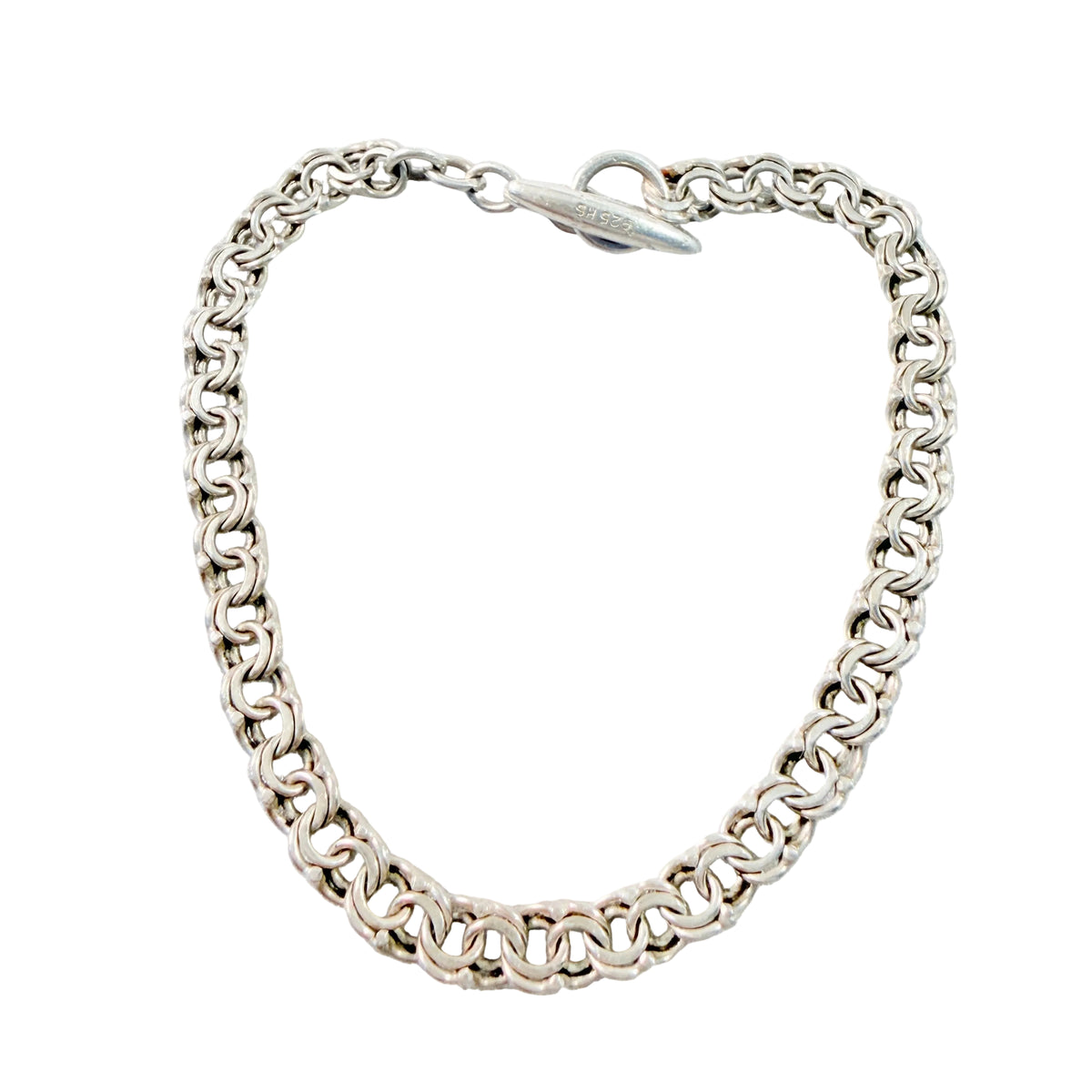 Herman Siersbøl, Denmark ca 1950s. Vintage Sterling Silver Bracelet w Toggle Clasp.