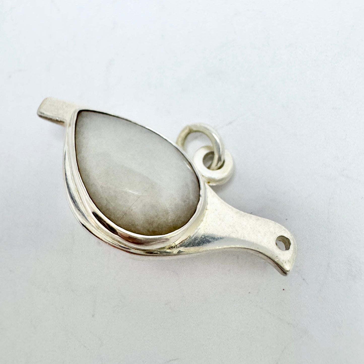 JAN, Finland. Vintage Sterling Silver Double Hardstone Ptarmigan Pendant.
