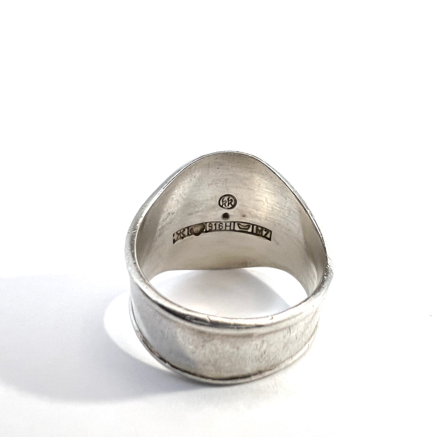 Kalevala Koru, Finland 1965. Vintage Sterling Silver Heart Charm Ring.