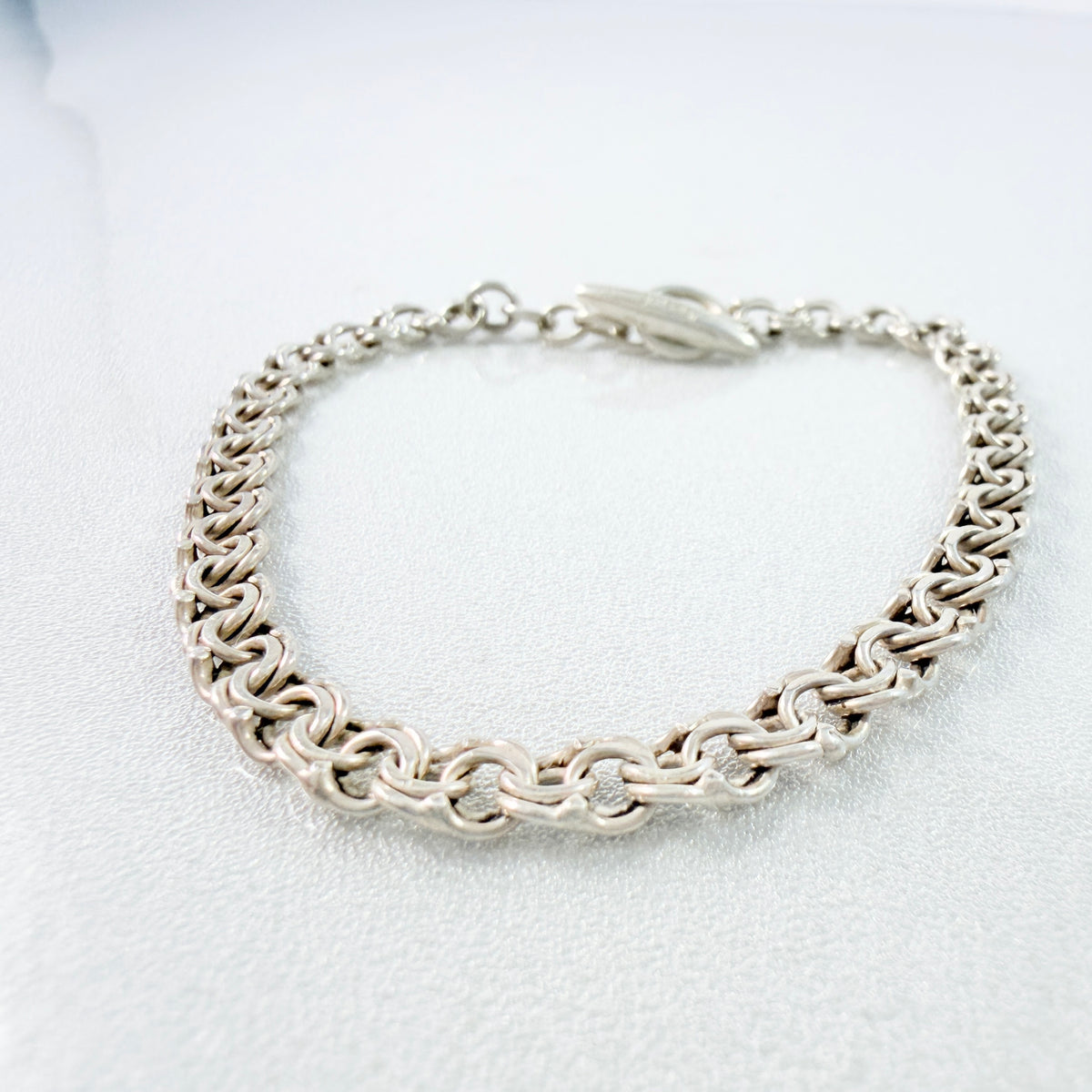 Herman Siersbøl, Denmark ca 1950s. Vintage Sterling Silver Bracelet w Toggle Clasp.