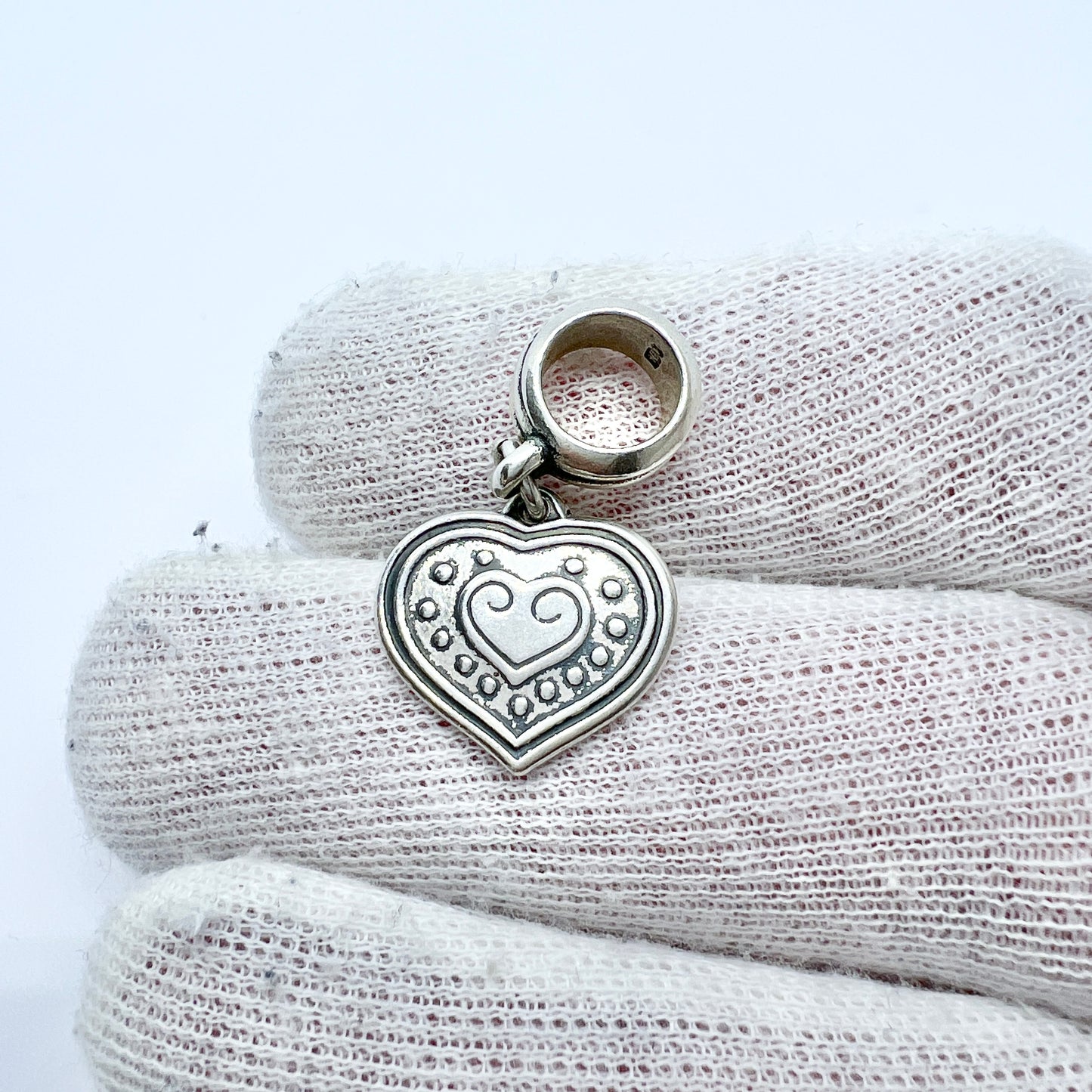 Kalevala Koru, Finland. Vintage Sterling Silver Heart Charm/Pendant.