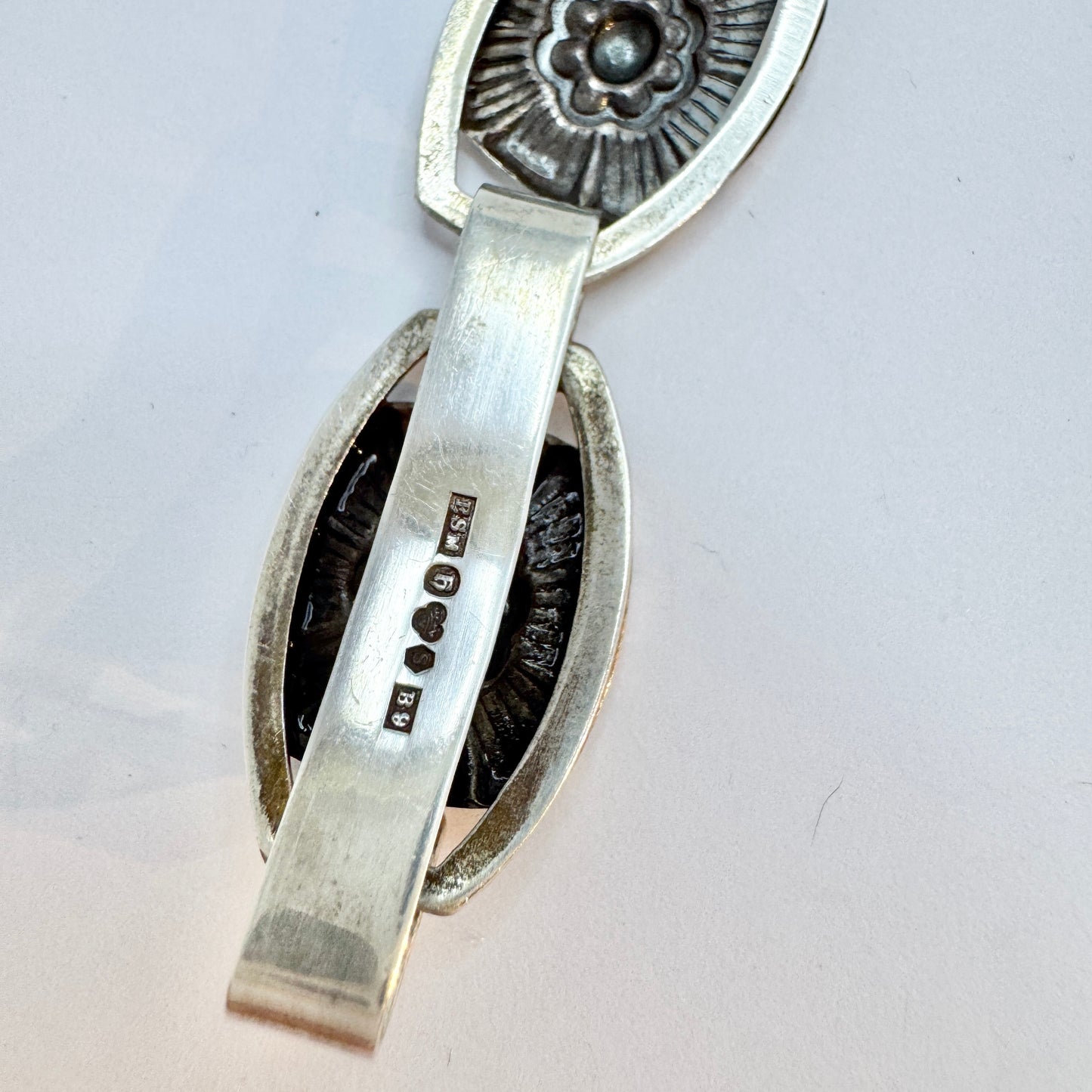 Svedboms, Sweden 1952. Vintage Solid Silver Flower Bracelet.