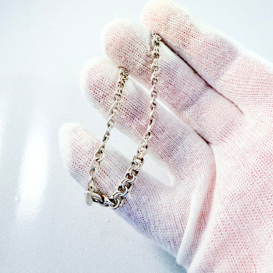 Herman Siersbøl, Denmark ca 1950s. Vintage Sterling Silver Bracelet w Toggle Clasp.