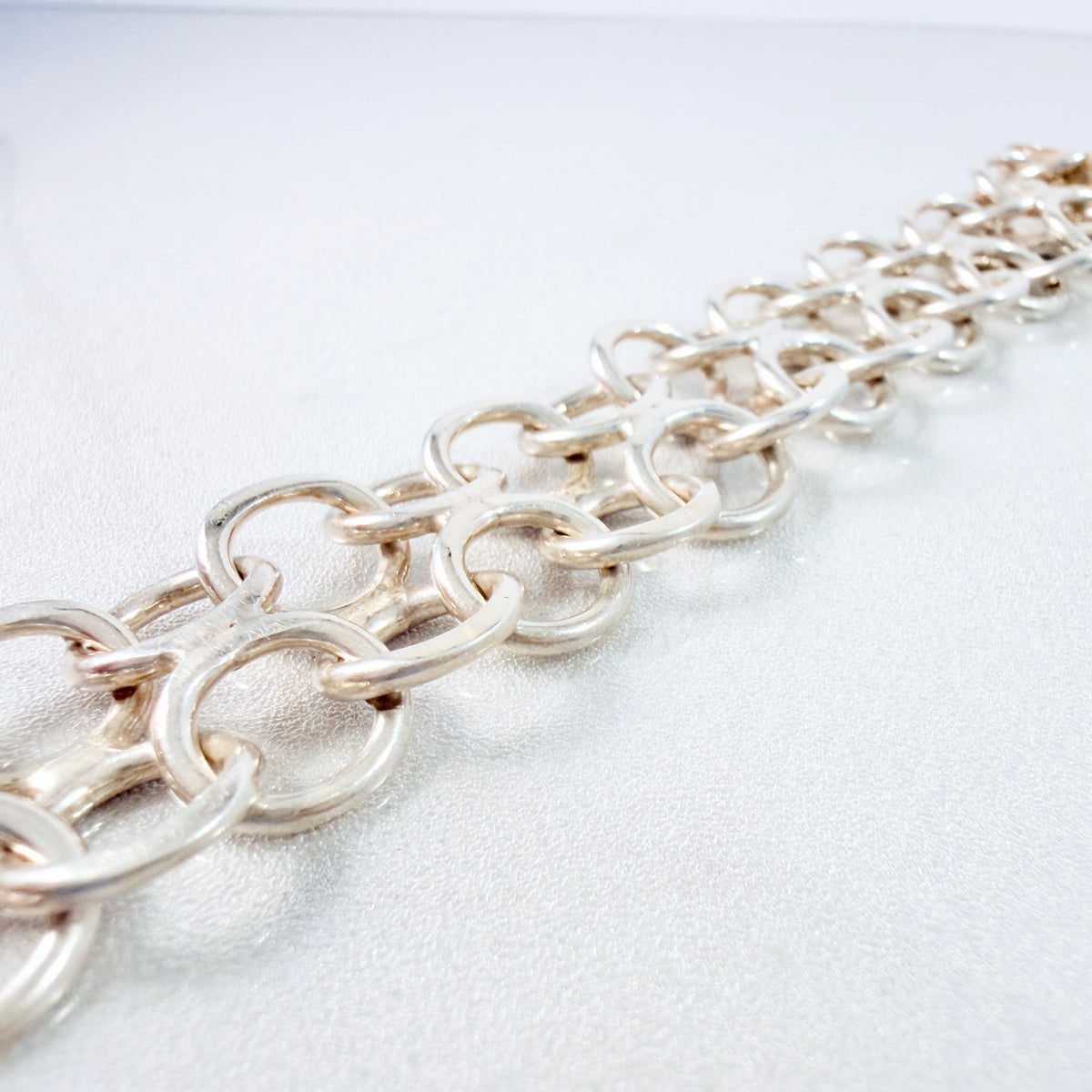 N-E Södermark, Sweden 1971. Chunky Vintage Sterling Silver Bracelet.