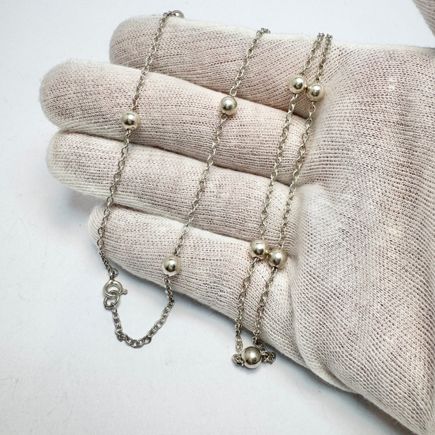 KM O/Y, Finland 1967. Vintage Solid Silver Necklace.