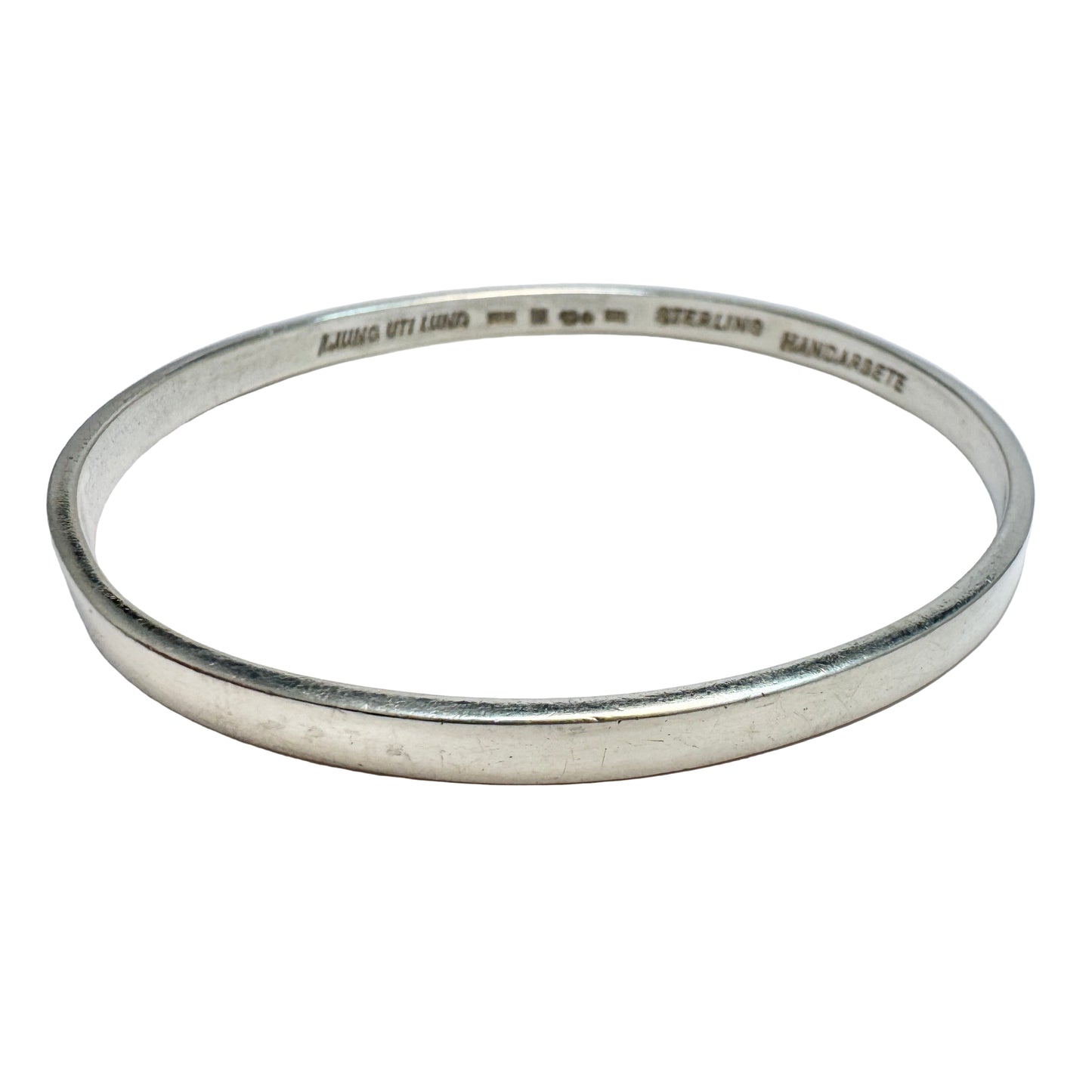 Ljung uti Lund, Sweden 1967. Vintage Sterling Silver Bangle Bracelet.