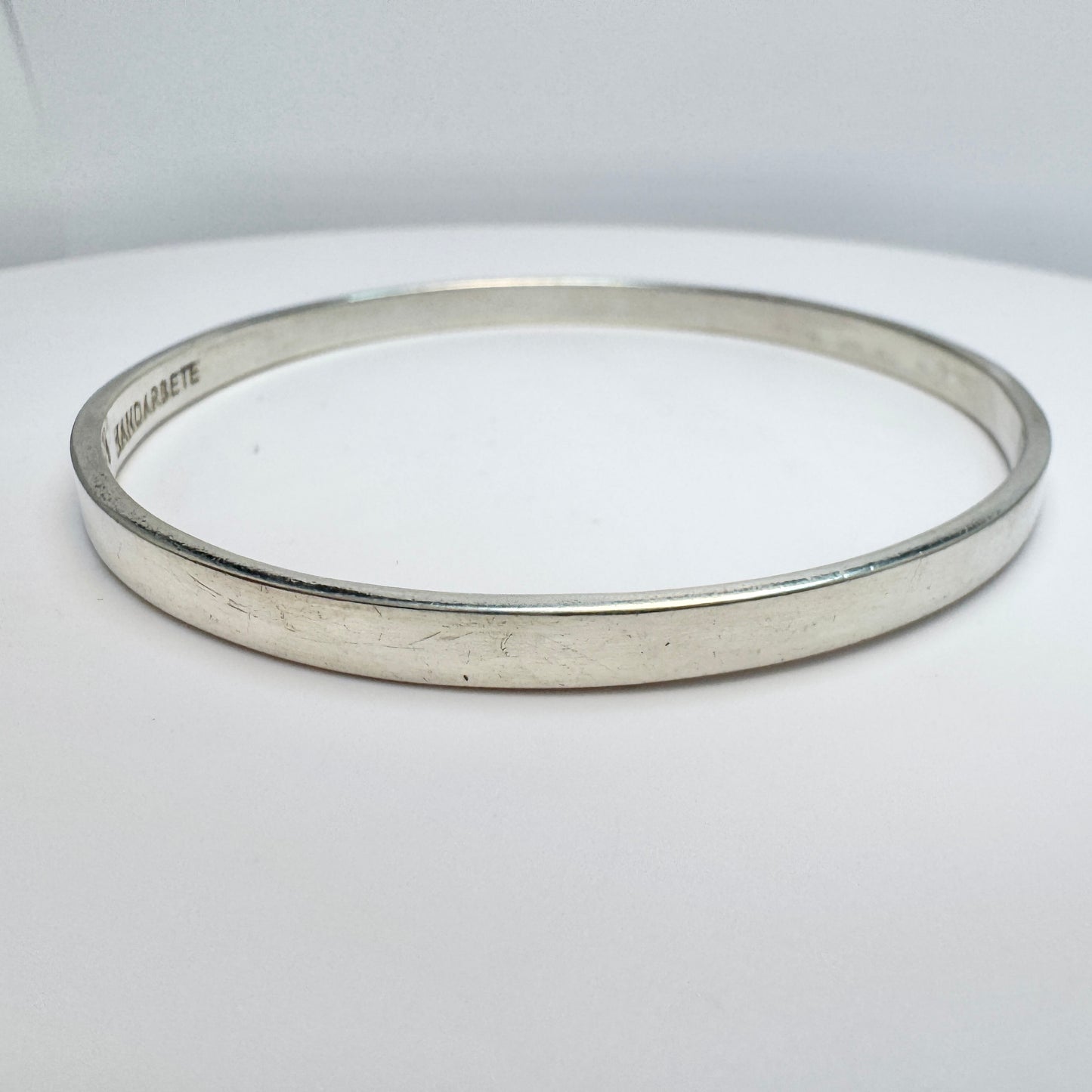 Ljung uti Lund, Sweden 1967. Vintage Sterling Silver Bangle Bracelet.