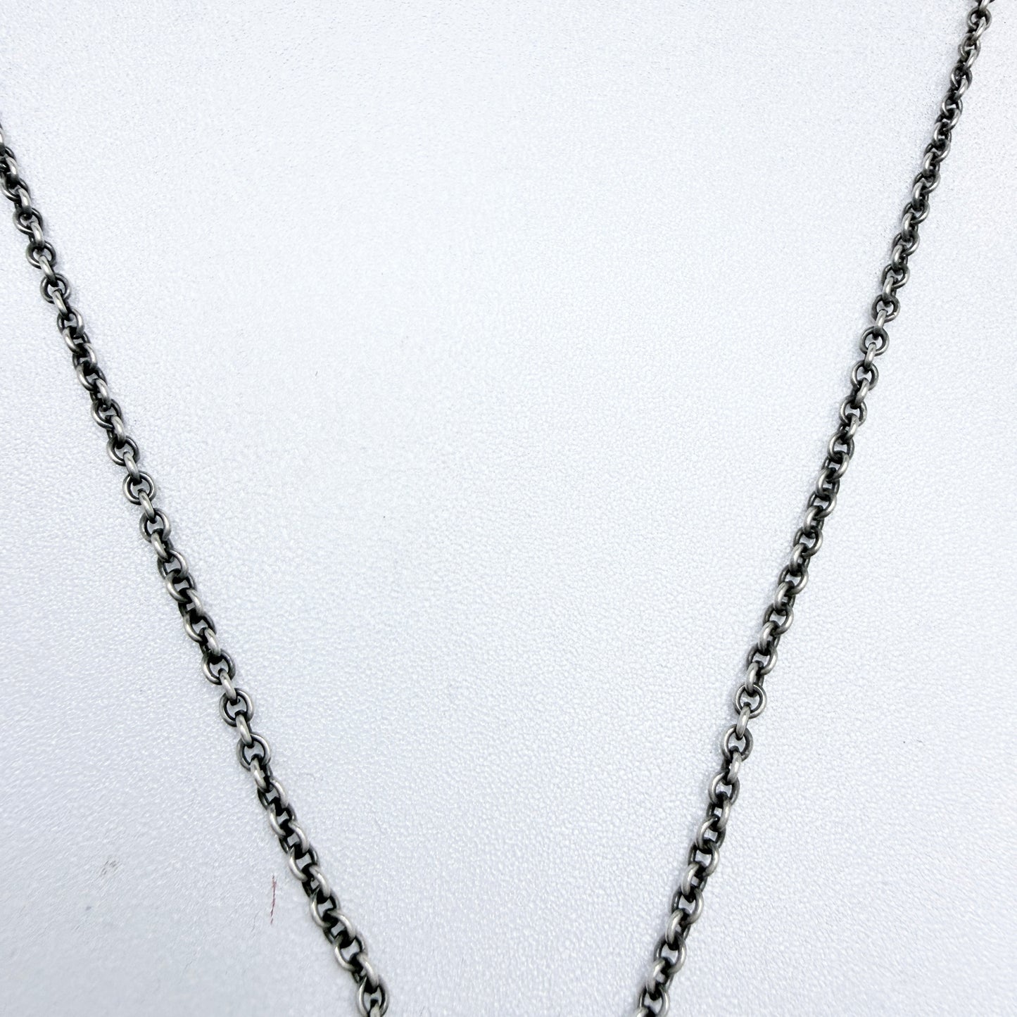 Kalevala Koru, Finland 1965. Large Vintage Solid Silver Pendant Necklace.