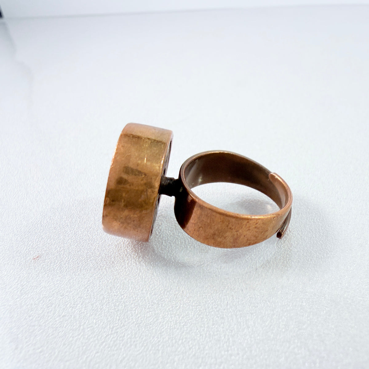 Esa Lukala, Finland 1970s Vintage Modernist Bronze Ring.
