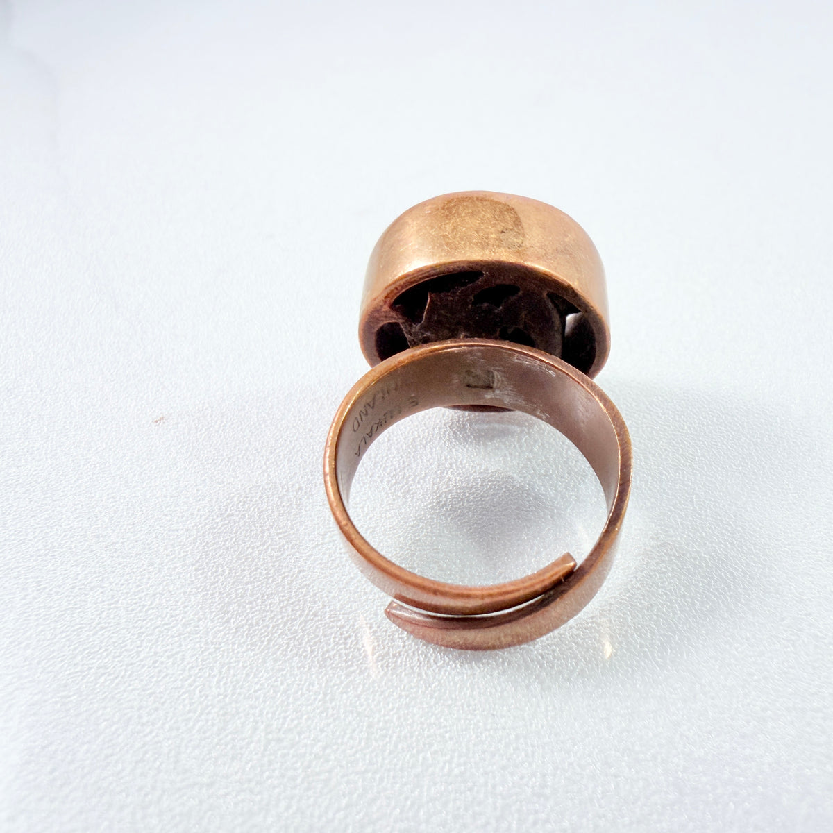 Esa Lukala, Finland 1970s Vintage Modernist Bronze Ring.