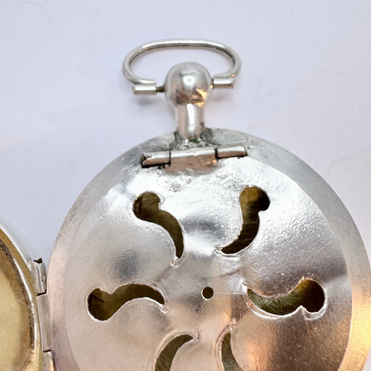 Sweden 1891. Antique Victorian Solid Silver Vinaigrette Locket Pendant.