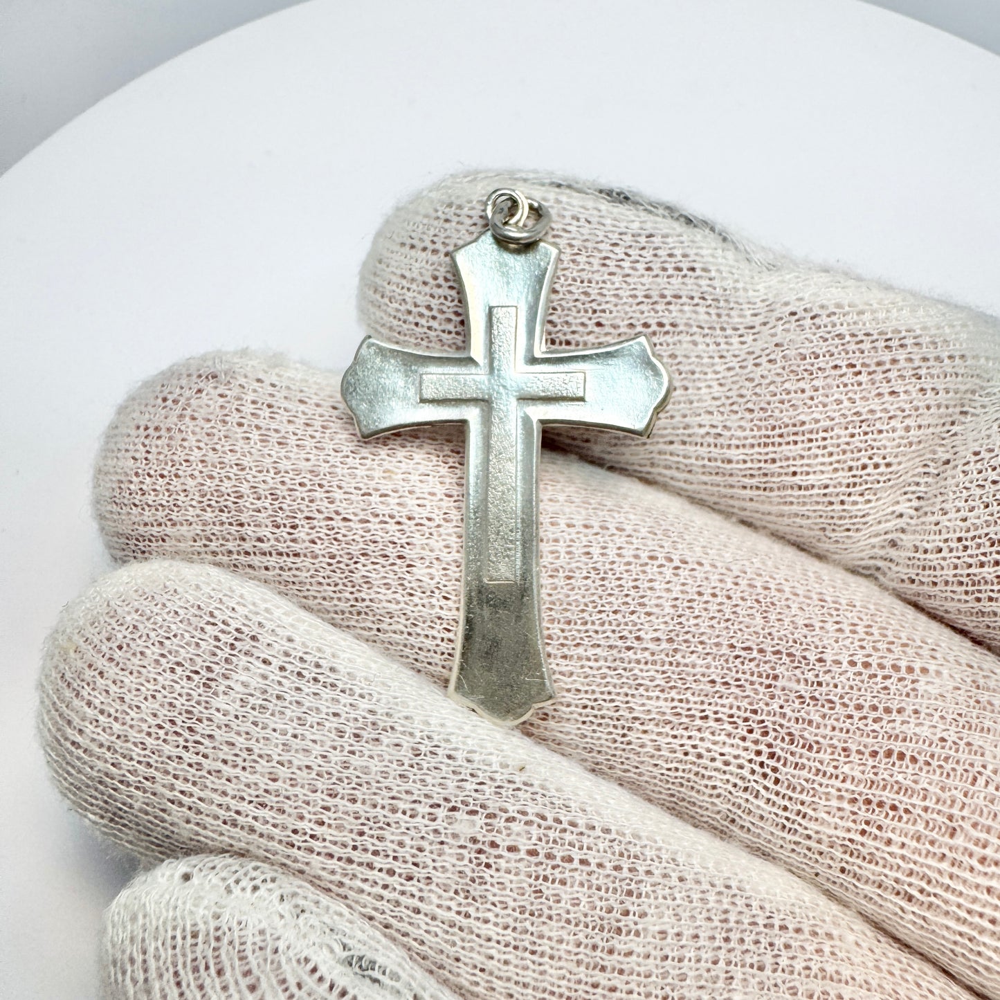 H.Kaksonen, Finland 1947. Vintage Solid Silver Cross Pendant.