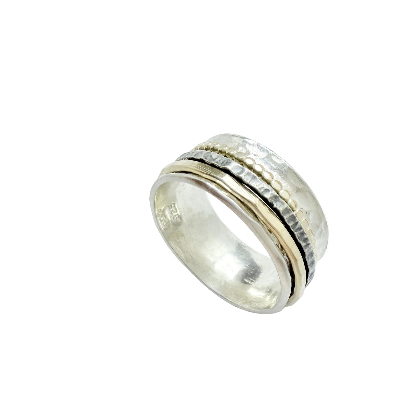 Vintage Sterling Silver 14k Gold Ring.