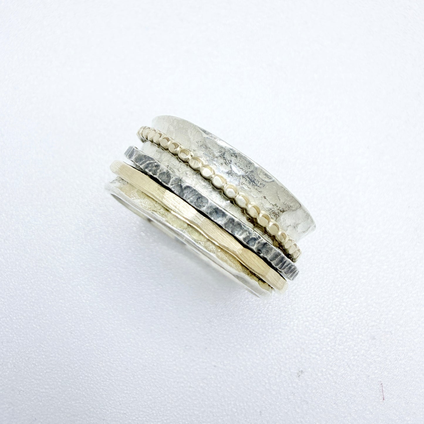 Vintage Sterling Silver 14k Gold Ring.