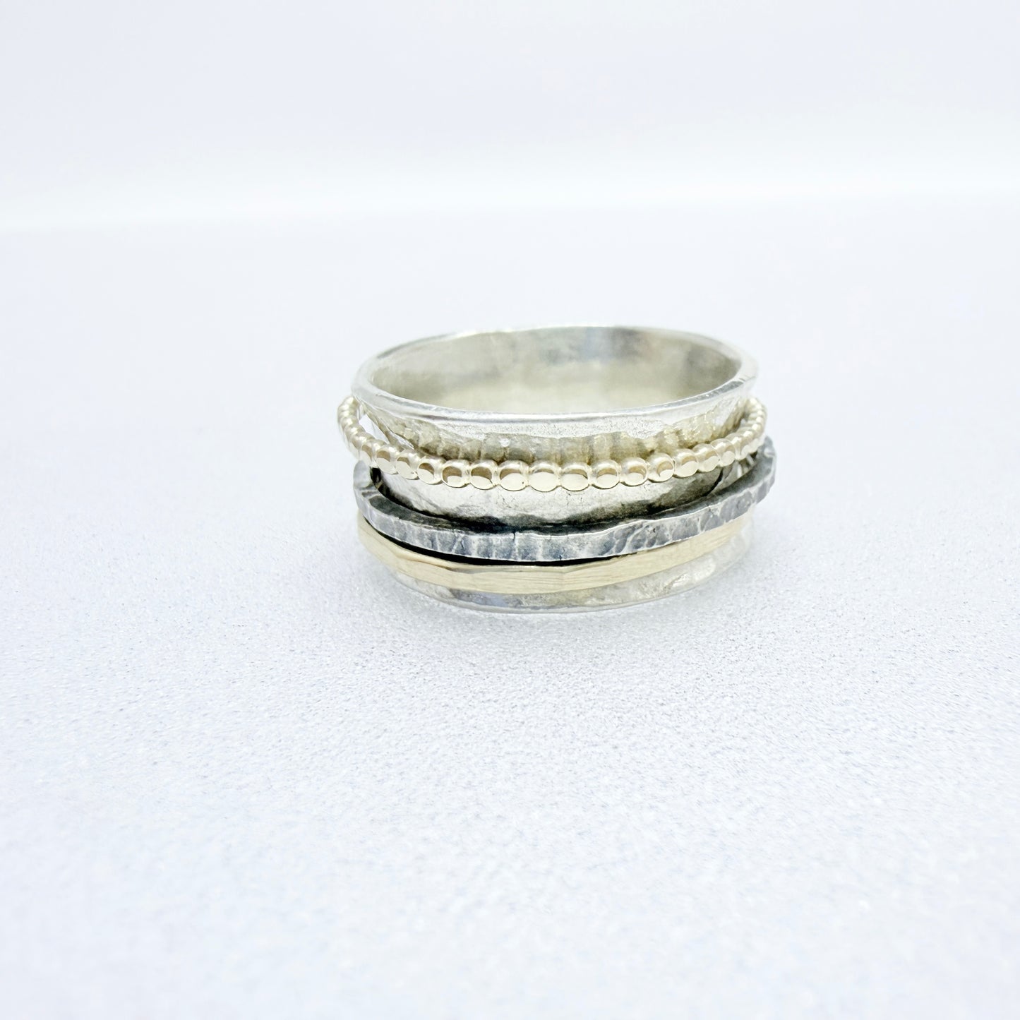 Vintage Sterling Silver 14k Gold Ring.