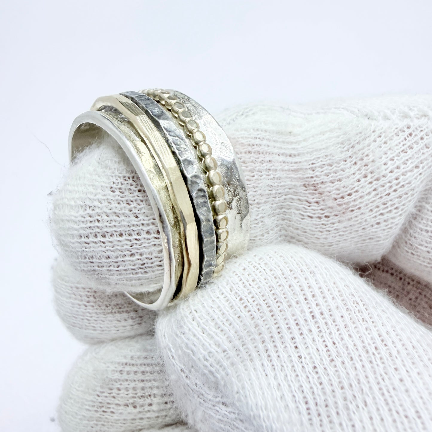 Vintage Sterling Silver 14k Gold Ring.