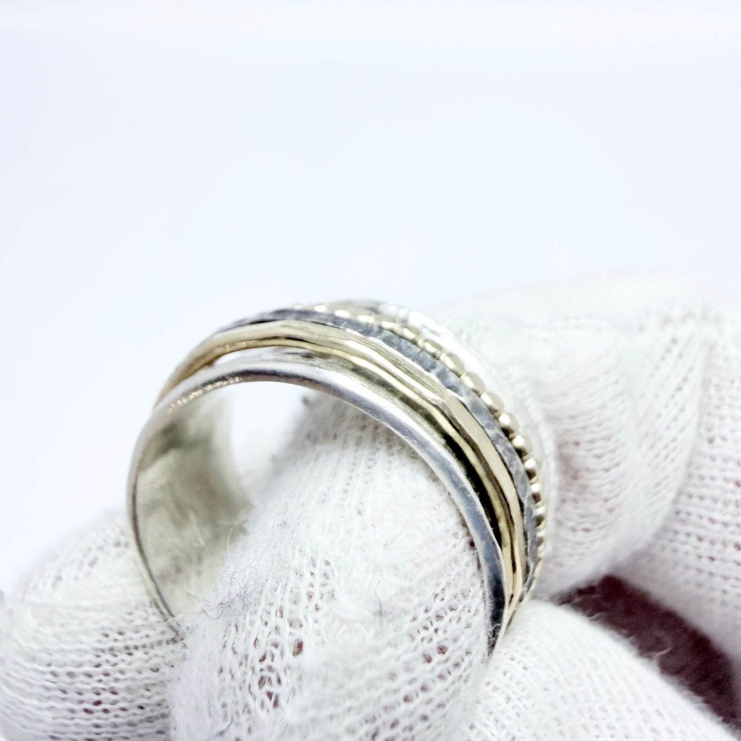 Vintage Sterling Silver 14k Gold Ring.