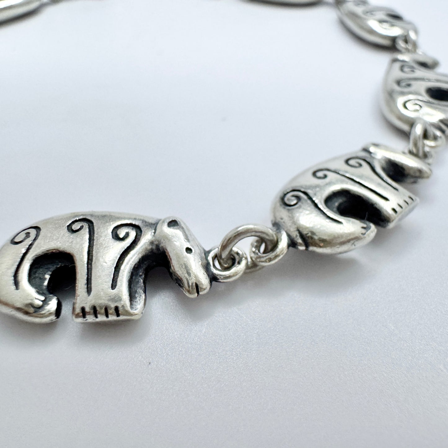 Kalevala Koru, Finland 2002. Sterling Silver Bear Bracelet.