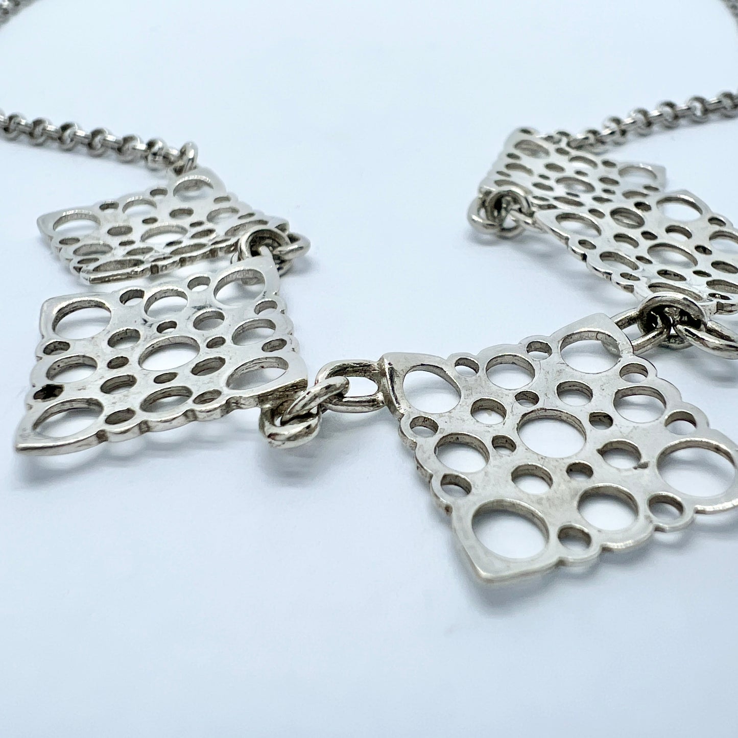 Liisa Vitali for Kultakeskus, Finland Vintage Sterling Silver Necklace