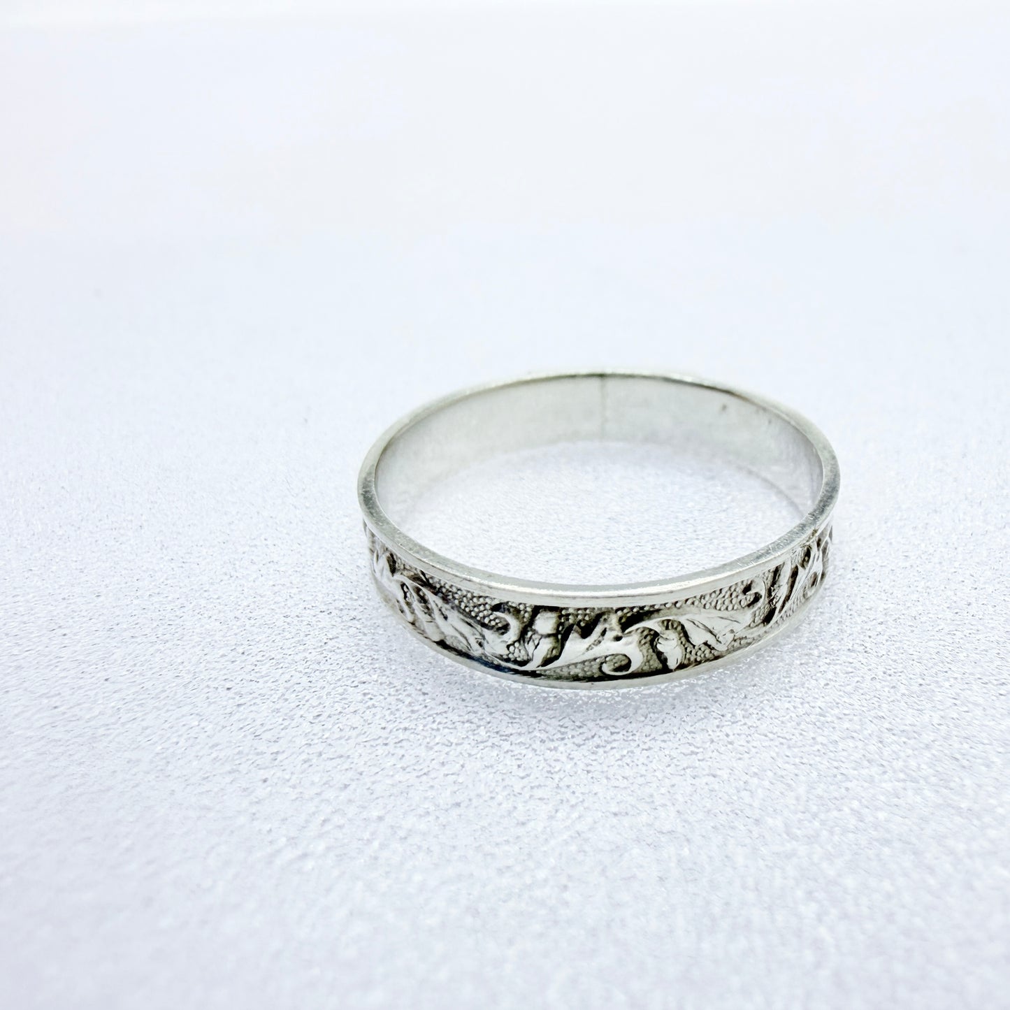 Ekström & Blohm, Sweden 1936. Vintage Men's Solid Silver Band Monogram Signet Ring with Unengraved Table