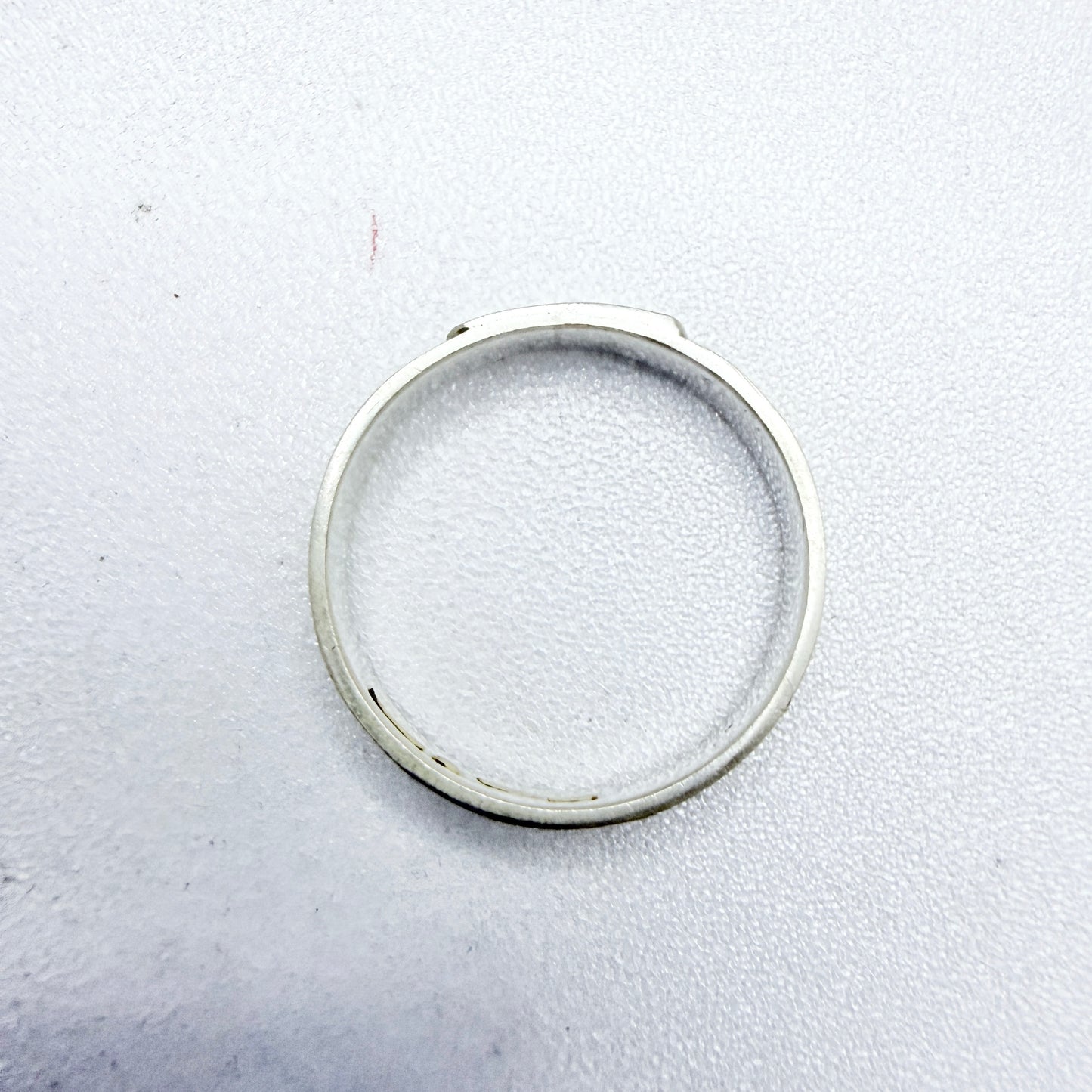 Ekström & Blohm, Sweden 1936. Vintage Men's Solid Silver Band Monogram Signet Ring with Unengraved Table
