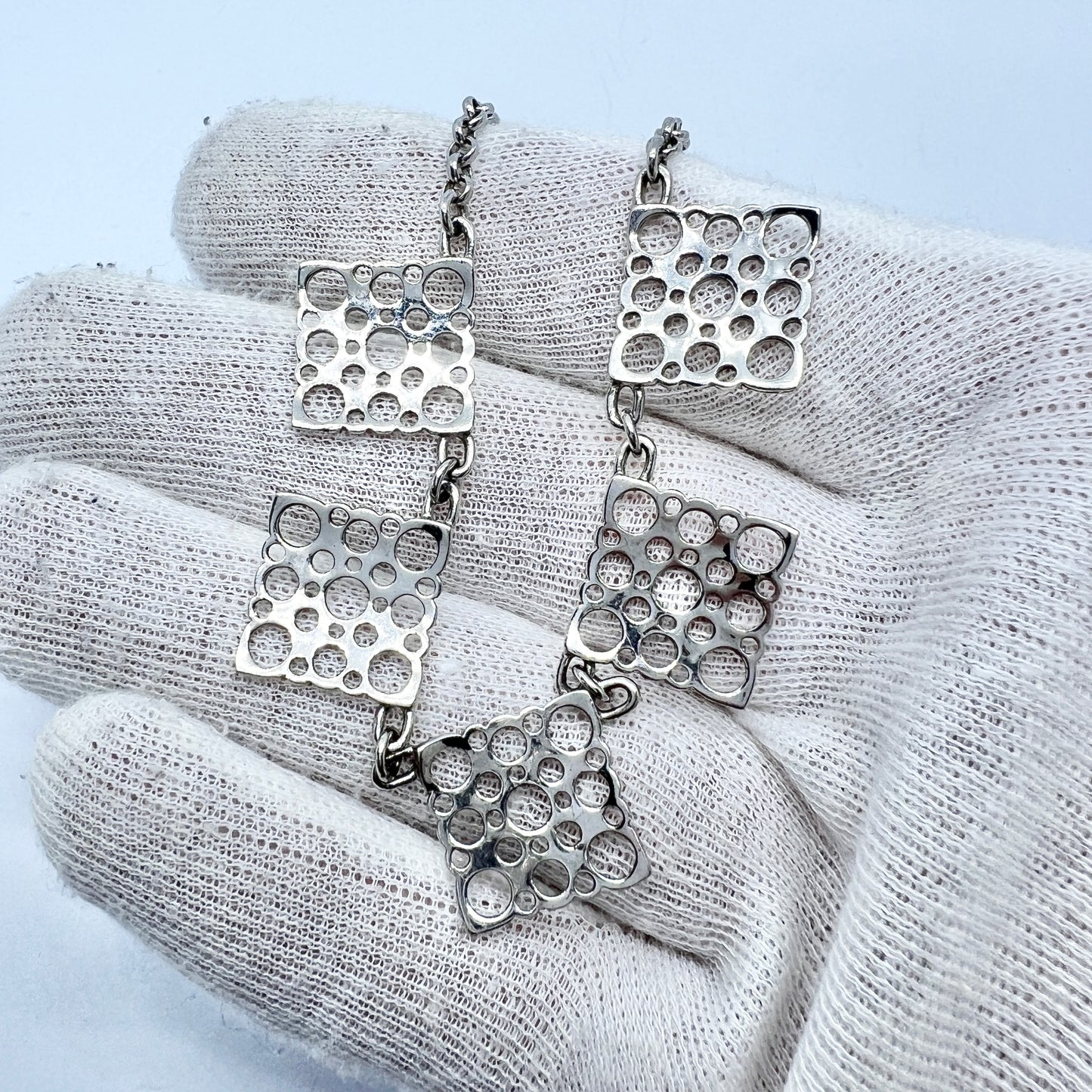 Liisa Vitali for Kultakeskus, Finland Vintage Sterling Silver Necklace