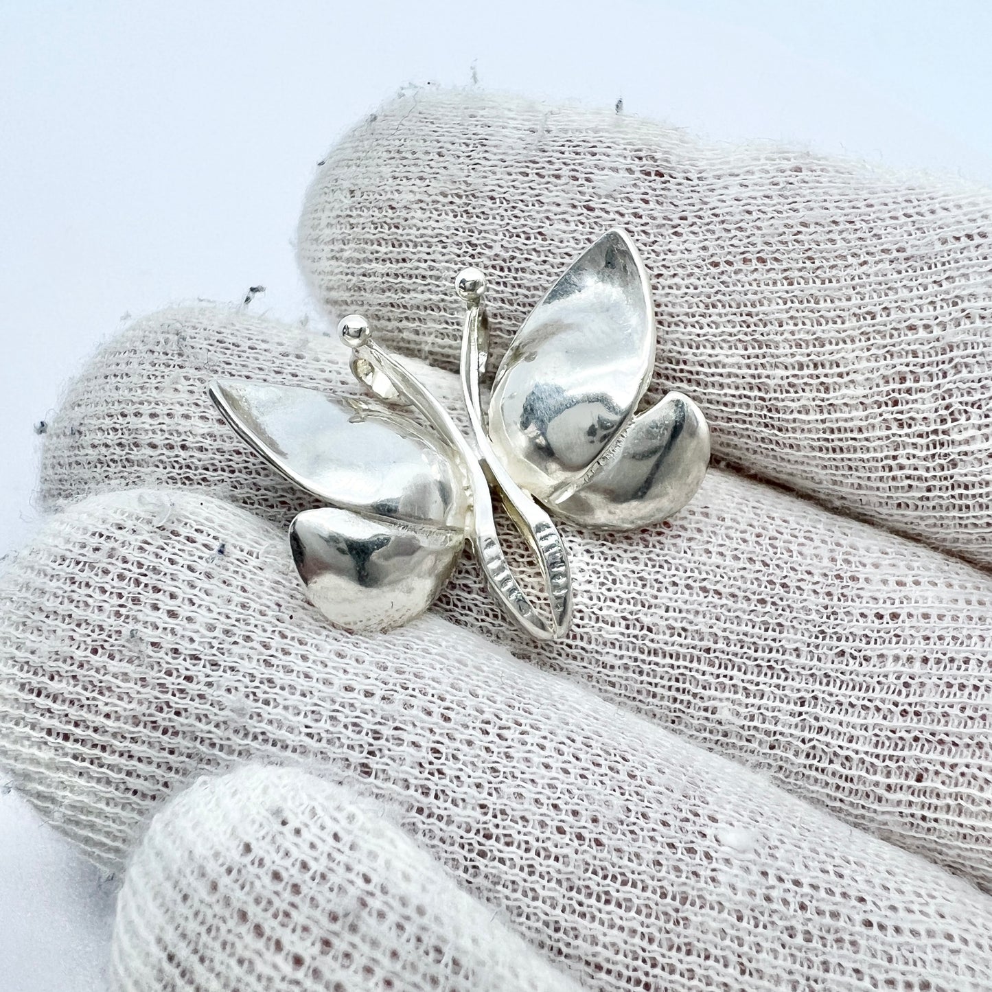 Robbert, Sweden. Vintage Sterling Silver Butterfly Pendant.