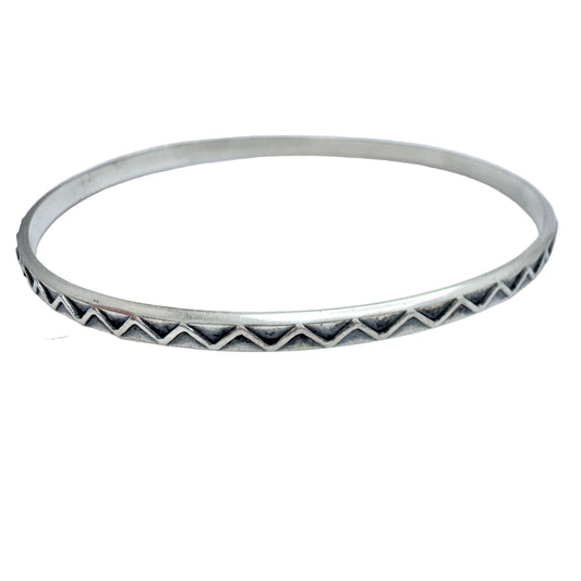Vilho Hjalmar Leino, Finland 1962. Vintage Solid Silver Bangle Bracelet.
